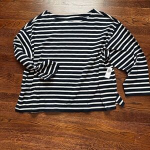 Classic Striped Navy and White Top